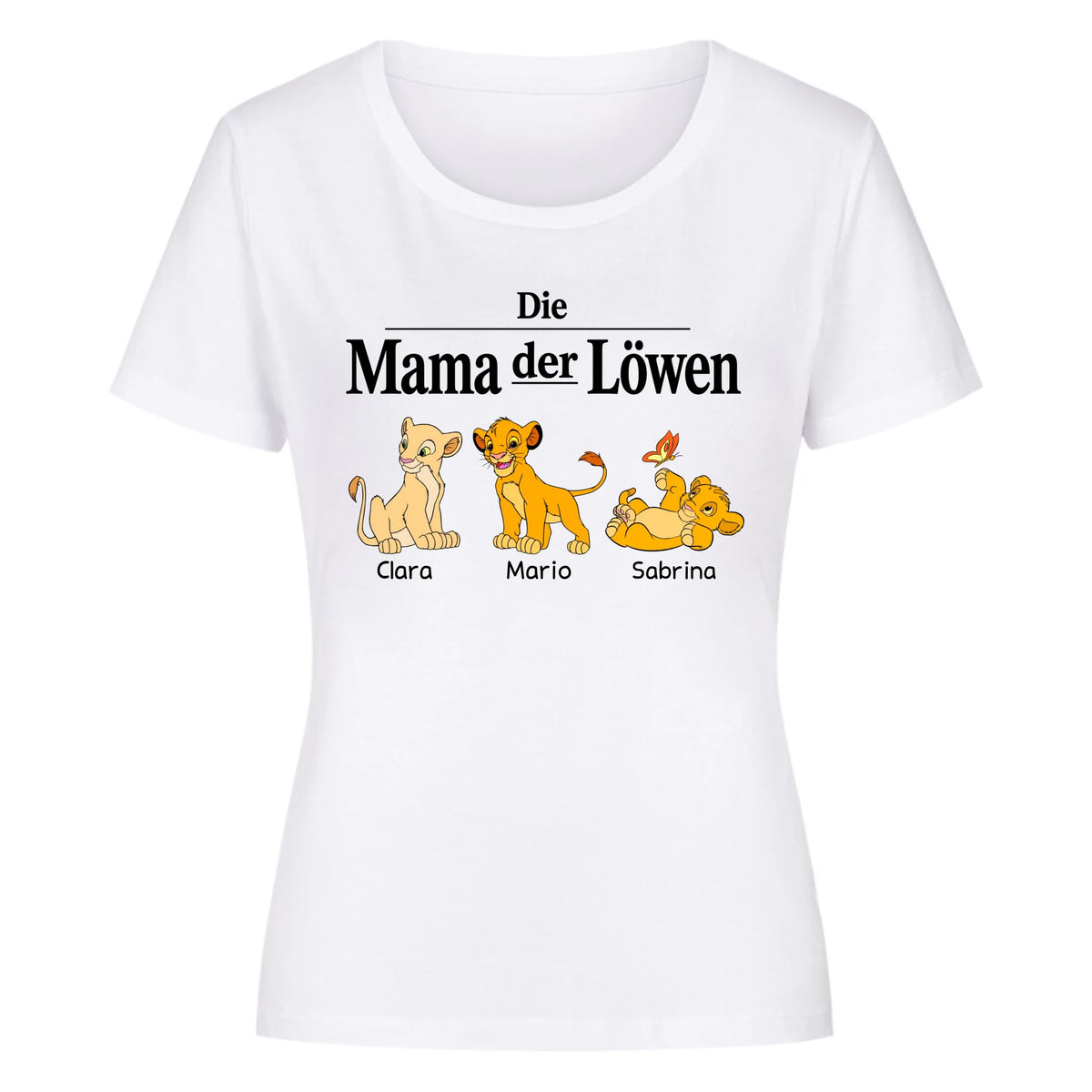 MAMA DER LÖWEN - Personalisierbares T-Shirt Damen