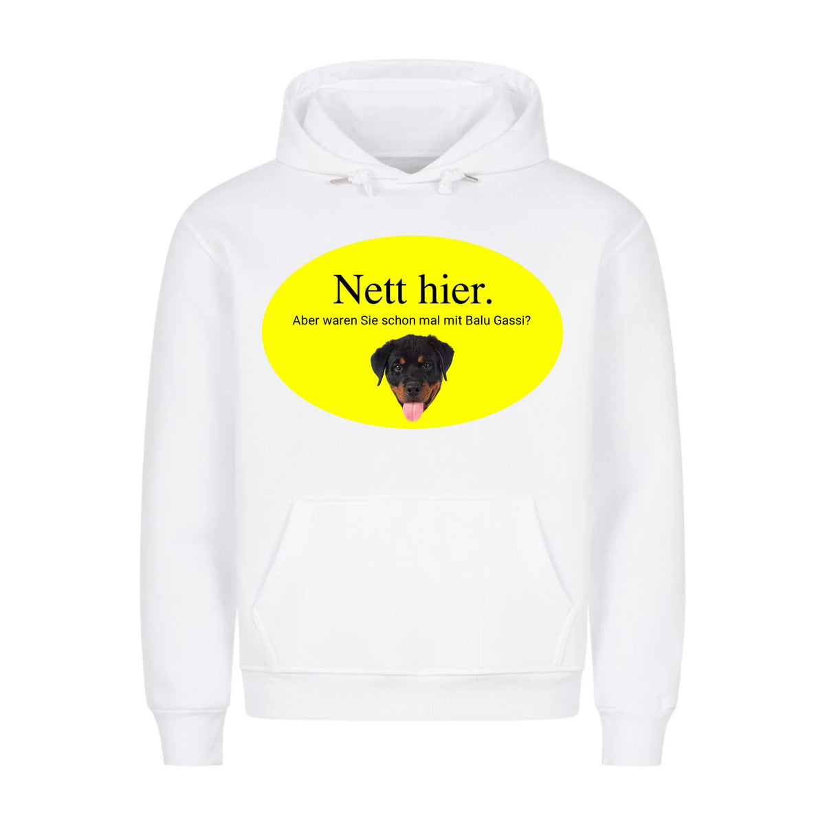 NETT HIER GASSI - Personalisierbarer Hoodie