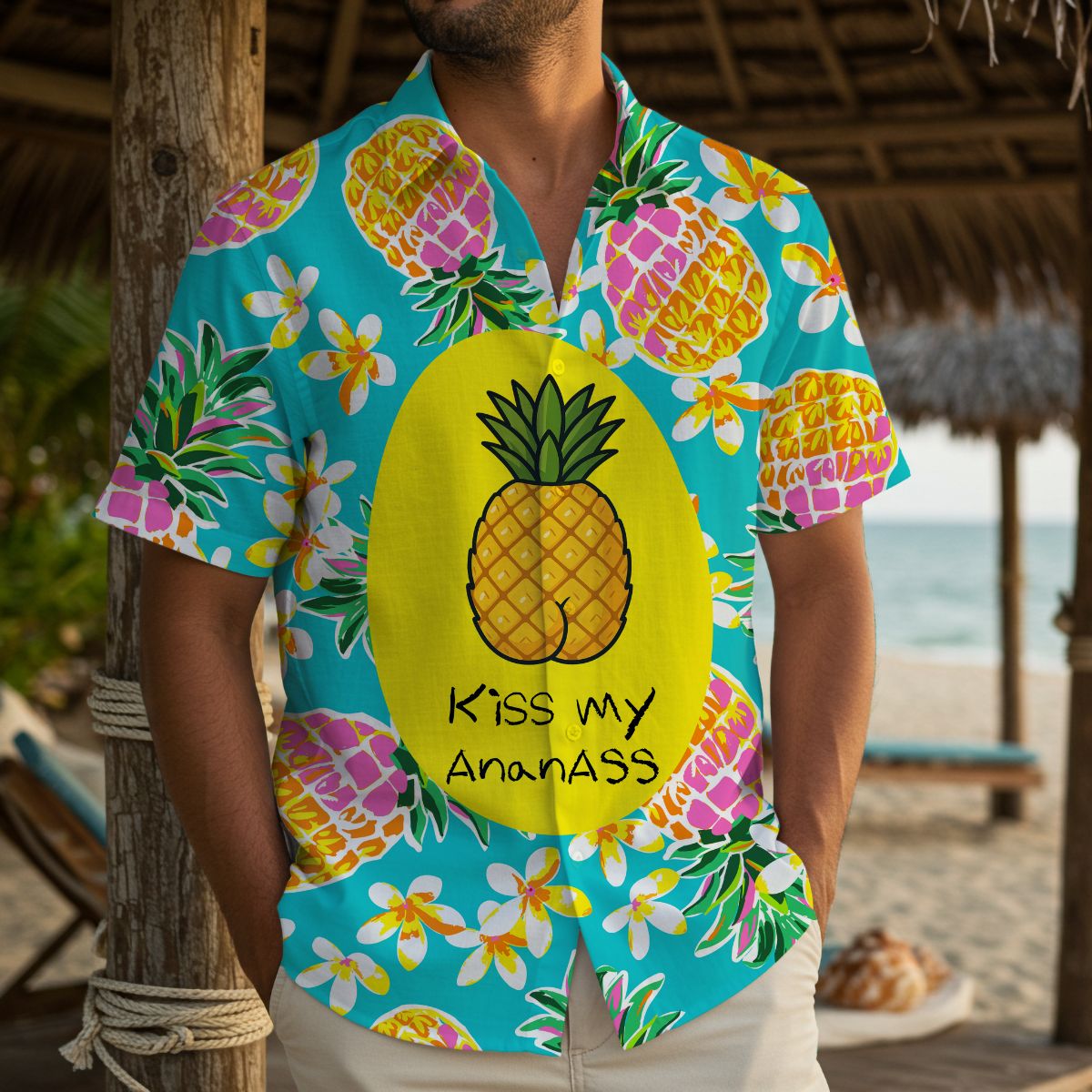 KISS MY ANANASS - Premium Hawaiihemd
