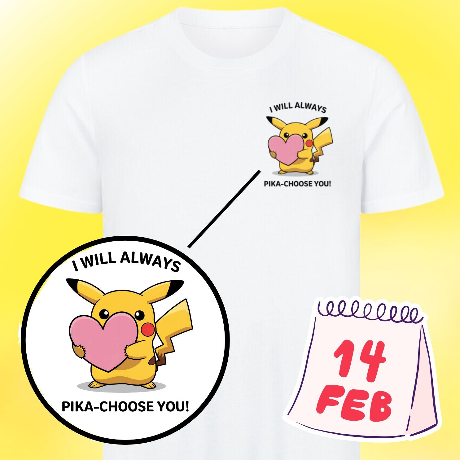 PIKACHOOSE VALENTINE - Premium Shirt Unisex