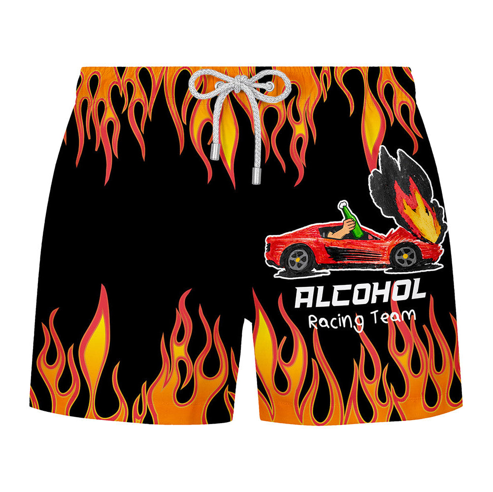 ALCOHOL RACING TEAM - Premium Badeshort Fullprint