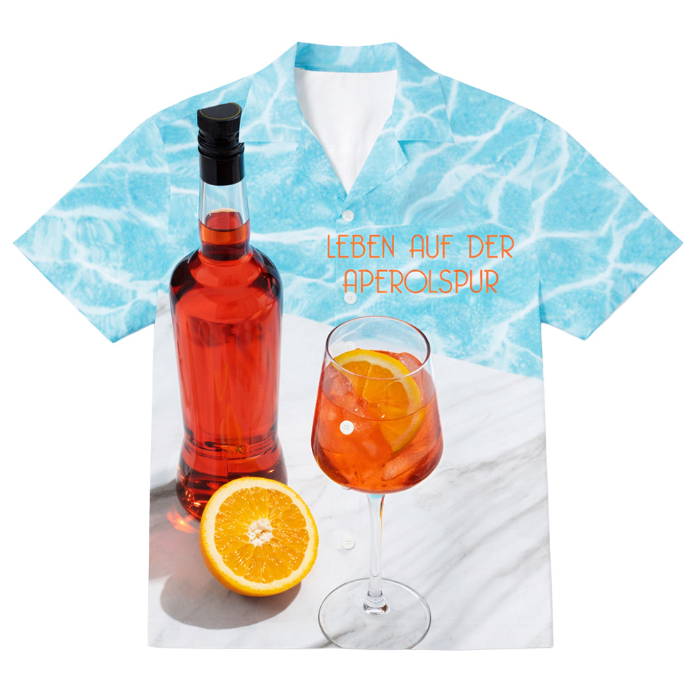 LEBEN AUF DER APEROLSPUR - Premium Hawaiihemd