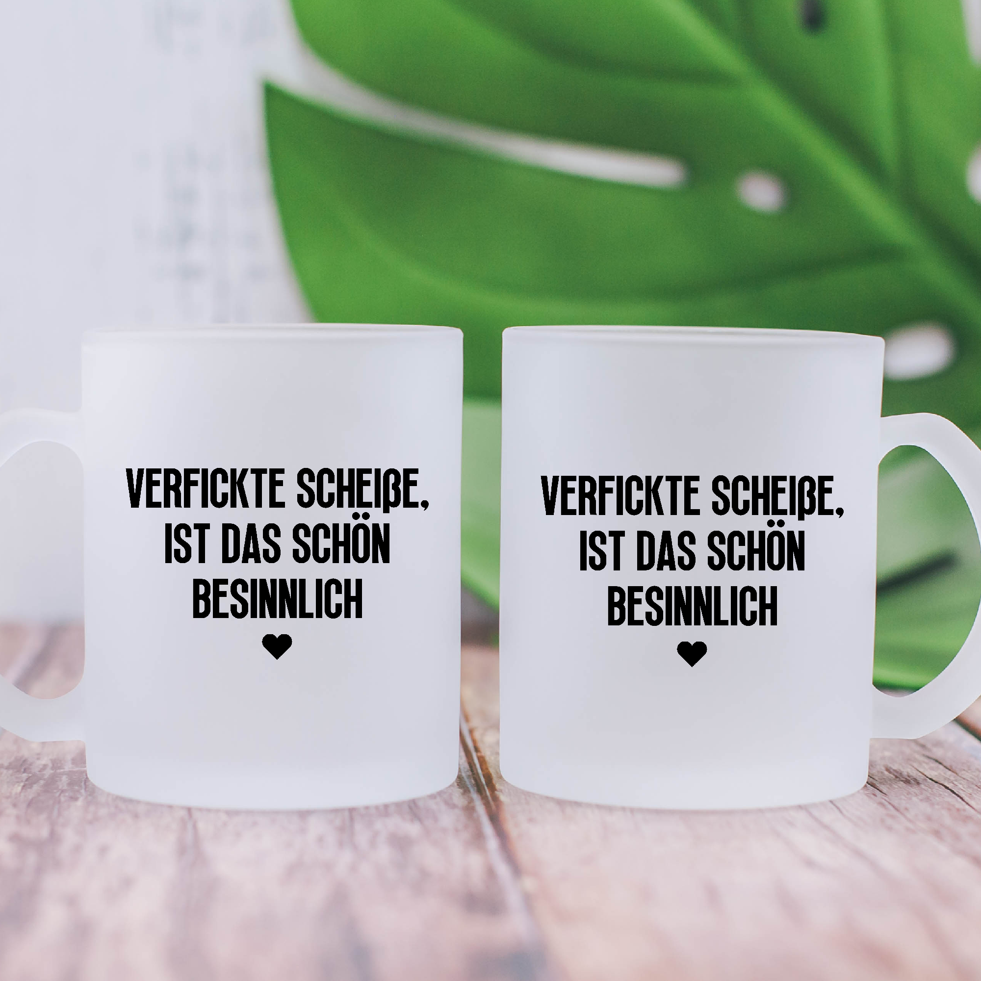 BESINNLICH - Satinierte Tasse