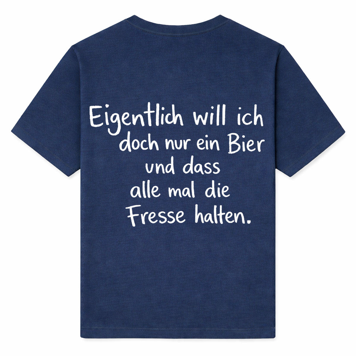 EIGENTLICH NUR BIER - Premium T-Shirt Backprint