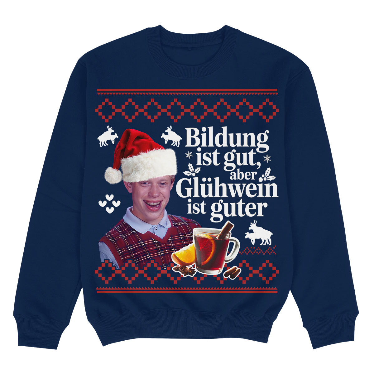 BILDUNG IST GUT. GLÜHWEIN IST GUTER - Premium Christmas Sweater