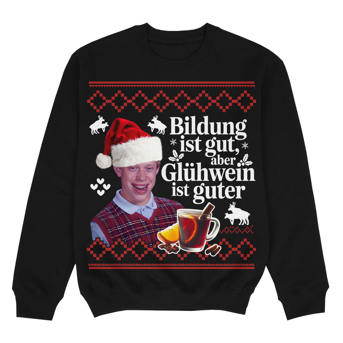 BILDUNG IST GUT. GLÜHWEIN IST GUTER - Premium Christmas Sweater