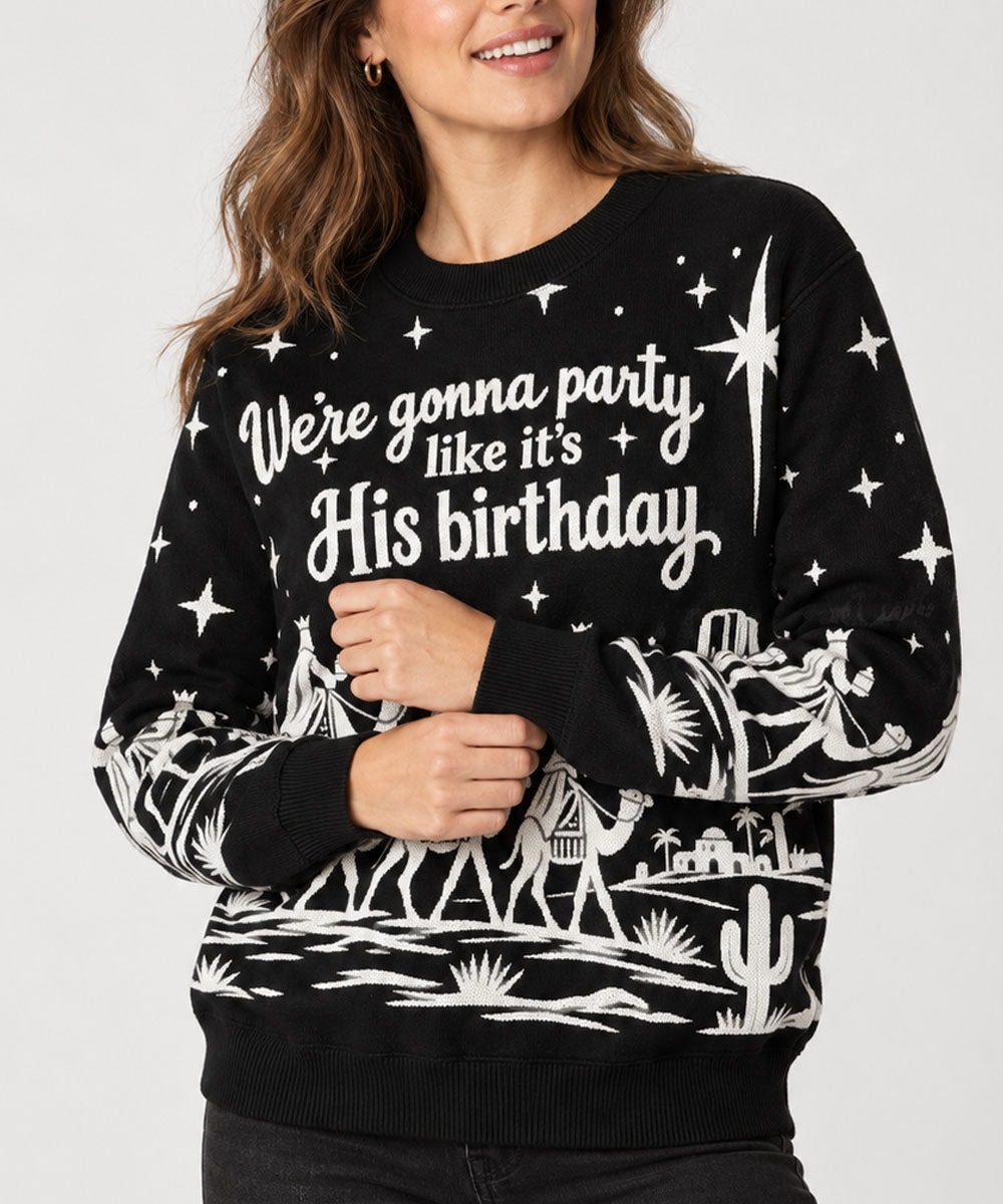WE'RE GONNA PARTY - Signature Kersttrui