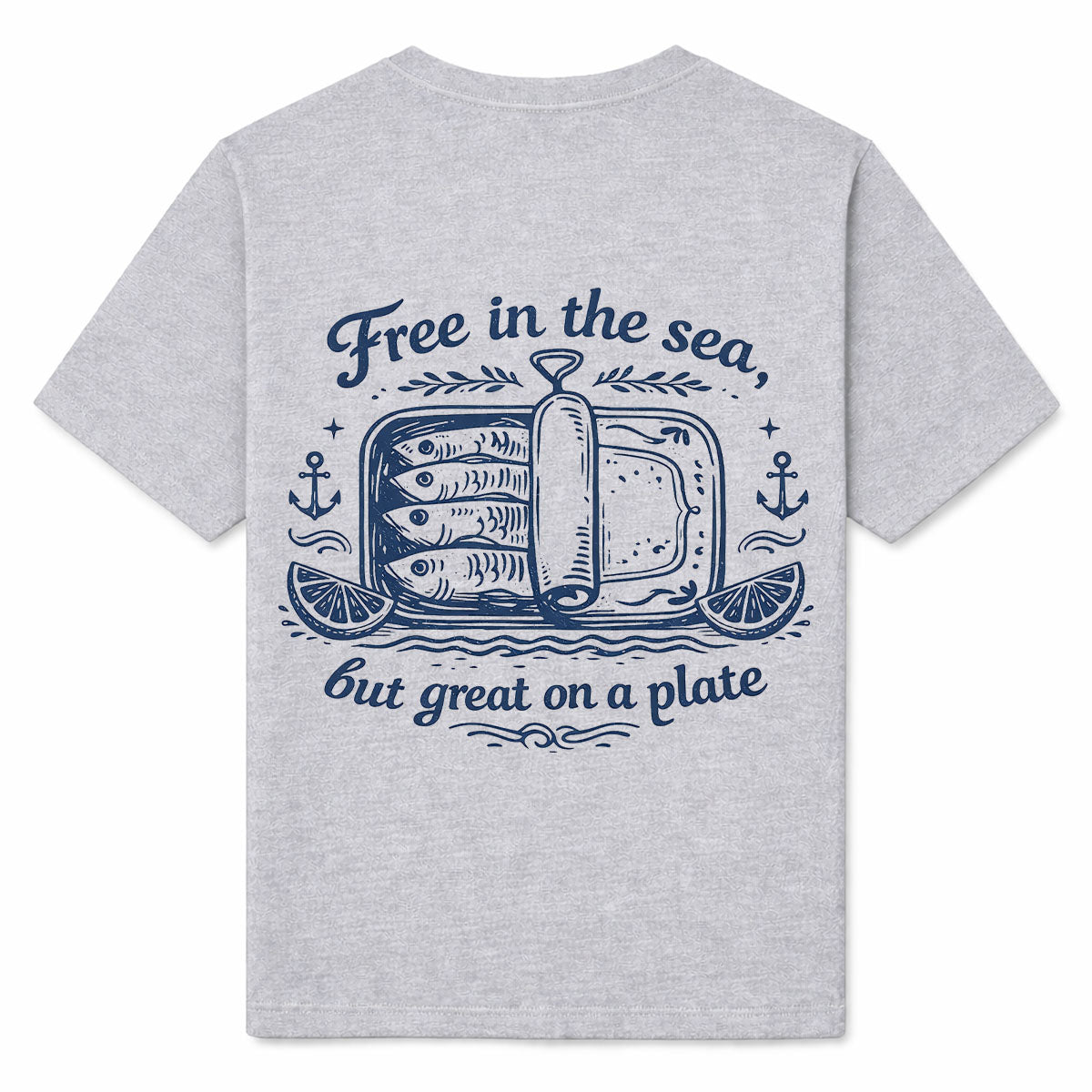 FREE IN THE SEA - Premium T-Shirt Backprint