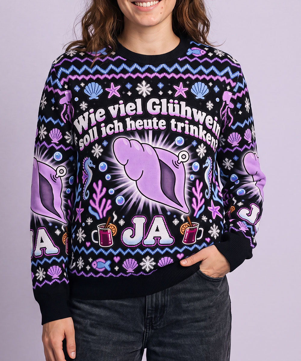 WIE VIEL GLÜHWEIN MUSCHEL - Signature Christmas Sweater