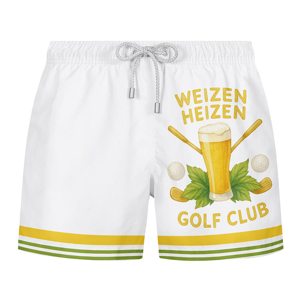 WEIZEN HEIZEN GOLF CLUB - Premium Badeshort Fullprint