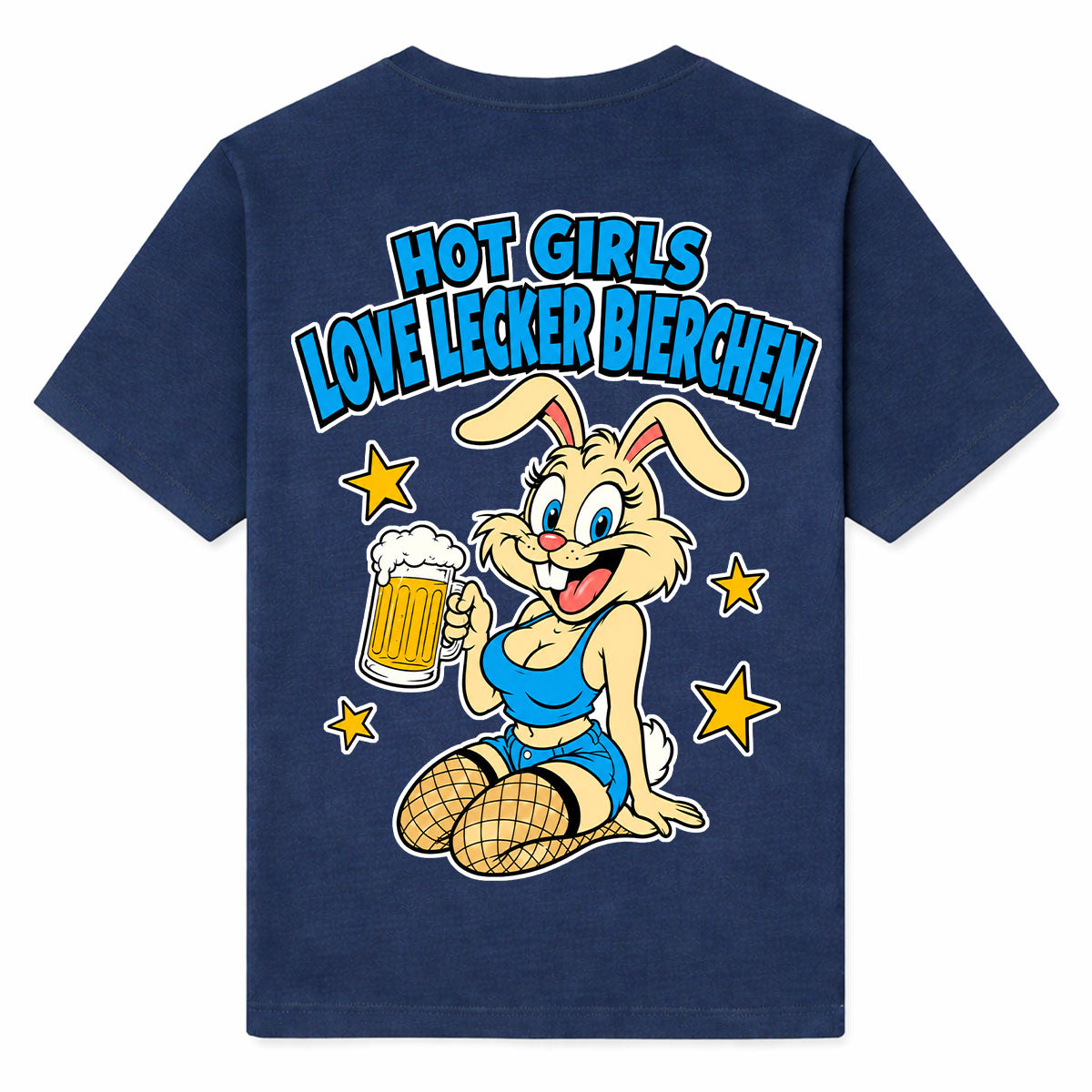 HOT GIRLS LOVE LECKER BIERCHEN - Premium T-Shirt Backprint