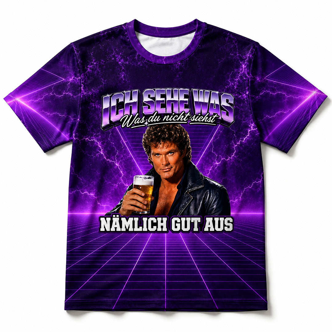ICH SEHE WAS - Premium Fullprint Shirt