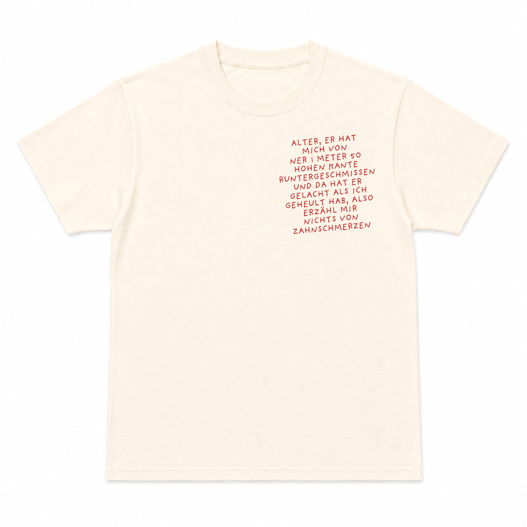 ZAHNSCHMERZEN - Camiseta Premium Unisex – Estampado en el pecho
