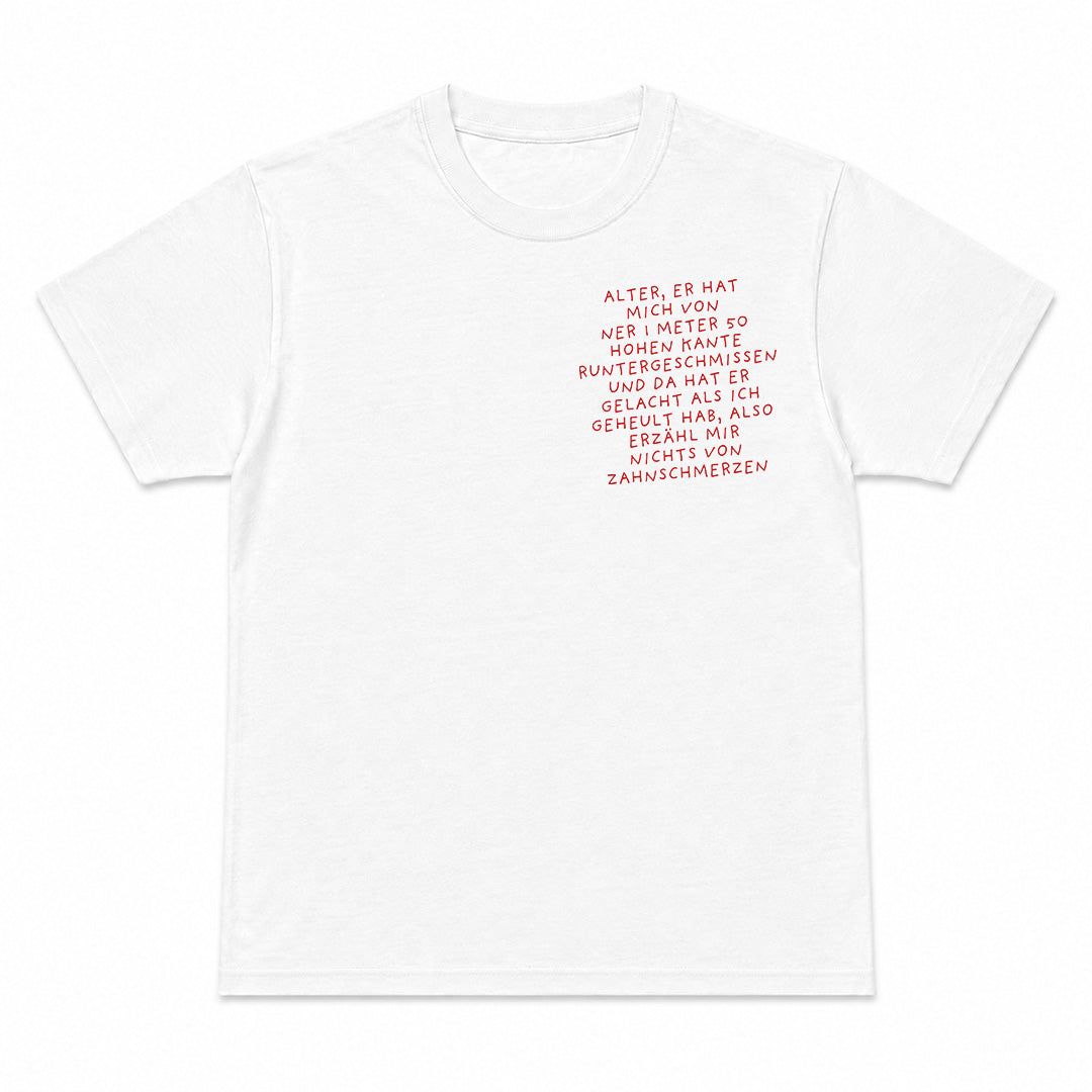 ZAHNSCHMERZEN - Camiseta Premium Unisex – Estampado en el pecho