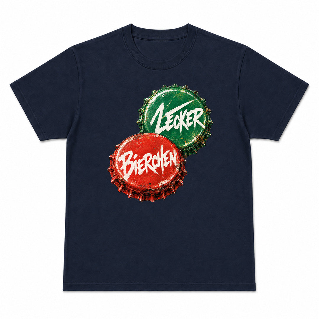 LECKER BIERCHEN KRONKORKEN - Premium T-Shirt Unisex