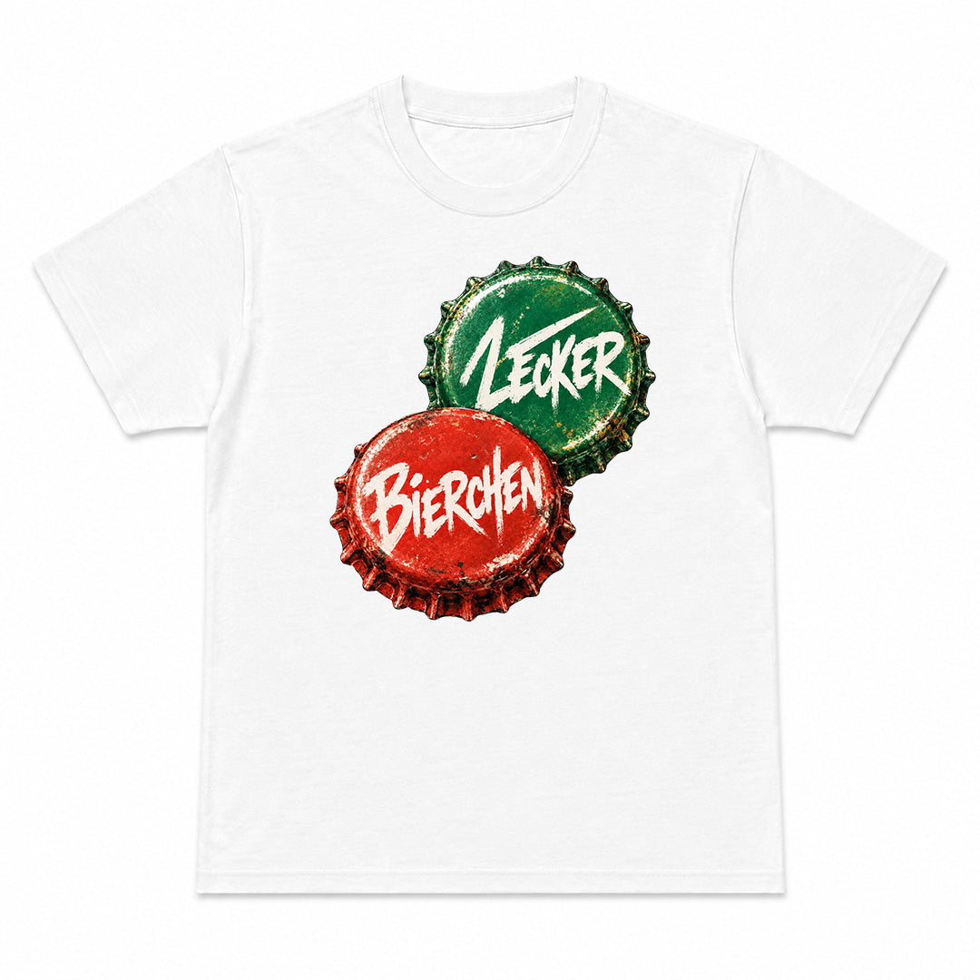 LECKER BIERCHEN KRONKORKEN - Premium T-Shirt Unisex