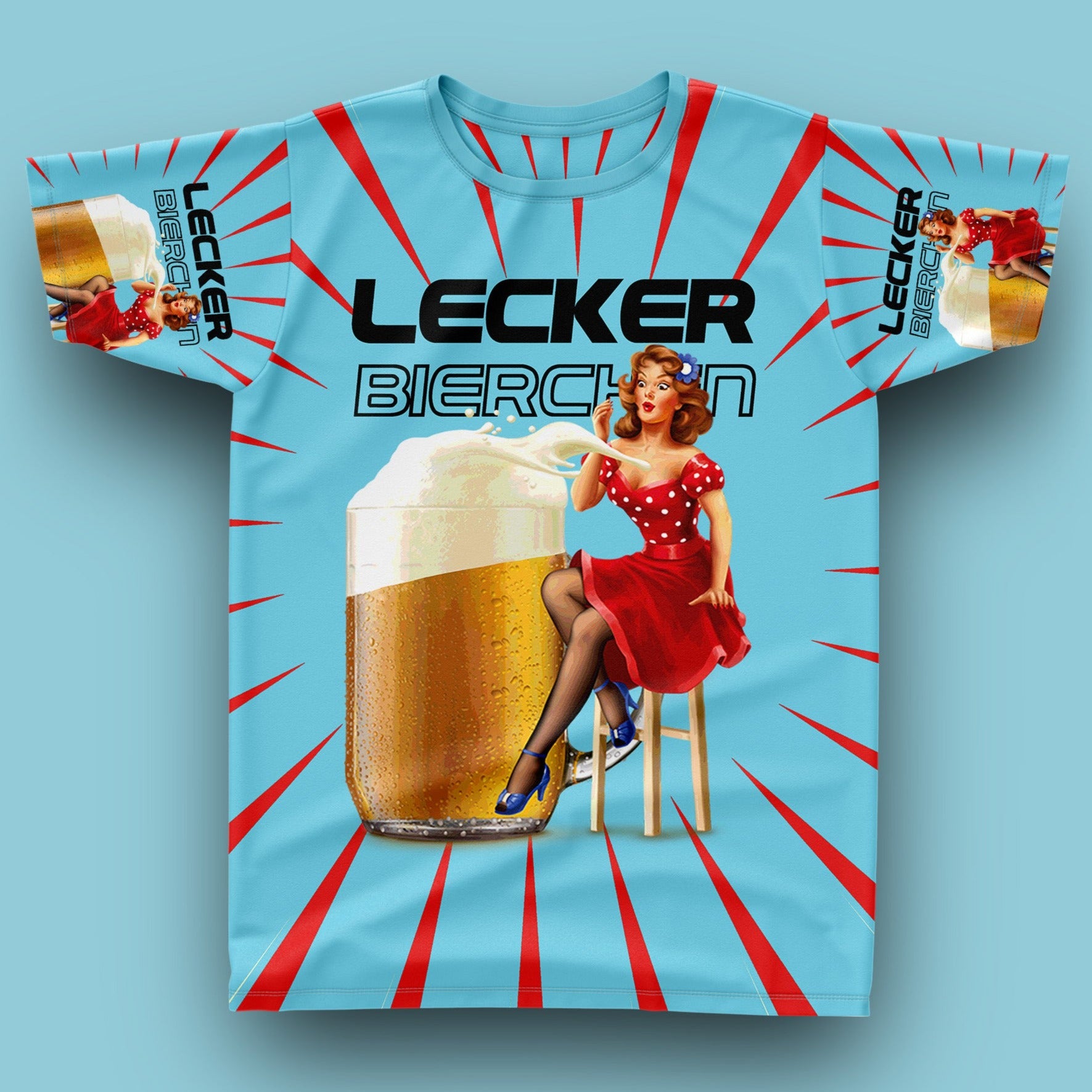 LECKER BIERCHEN - Fullprint Tshirt