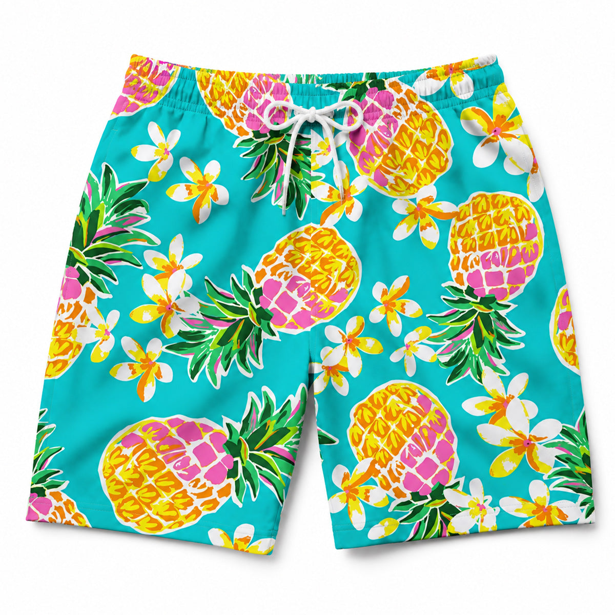 RETRO PINEAPPLE - Premium Badehose Fullprint