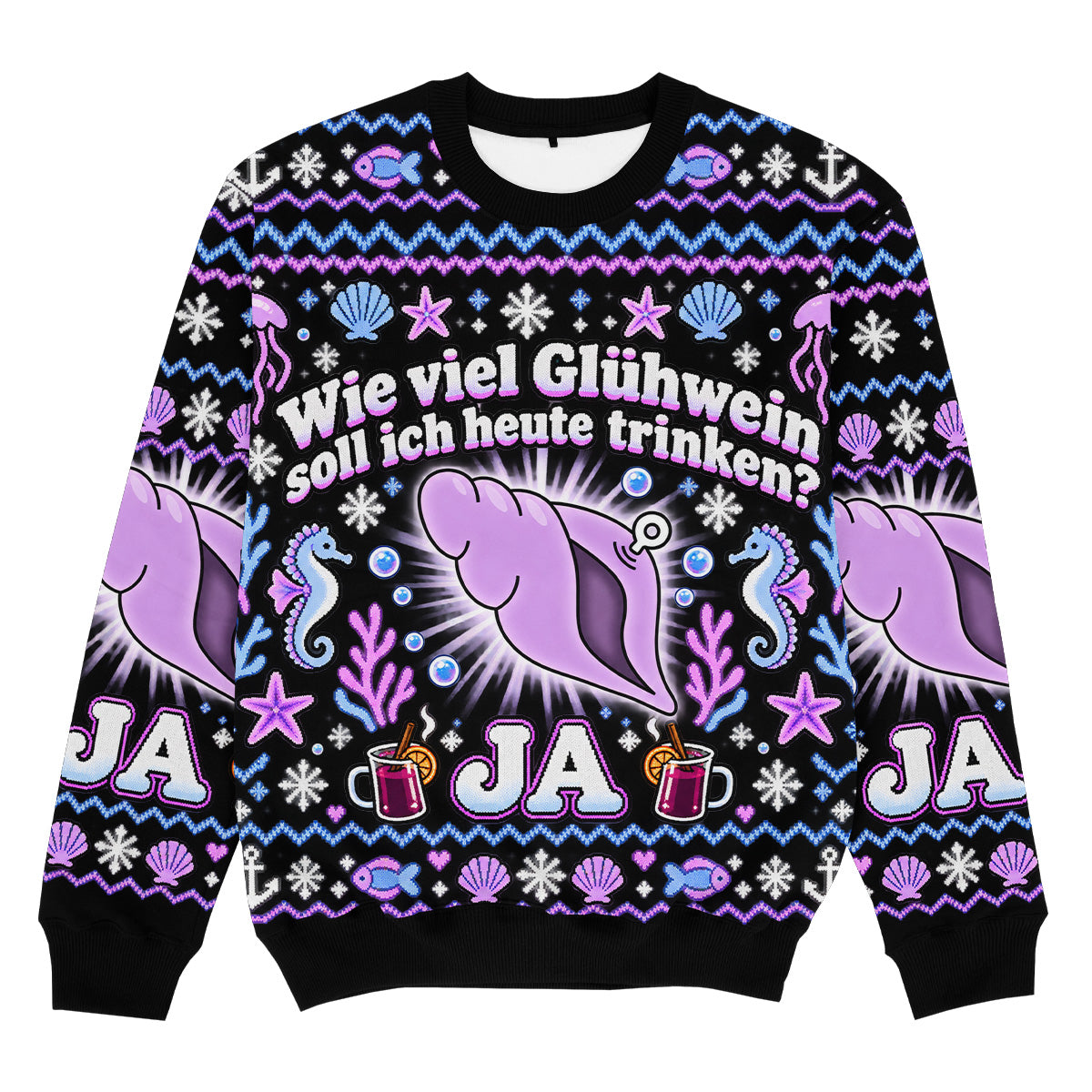WIE VIEL GLÜHWEIN MUSCHEL - Signature Christmas Sweater