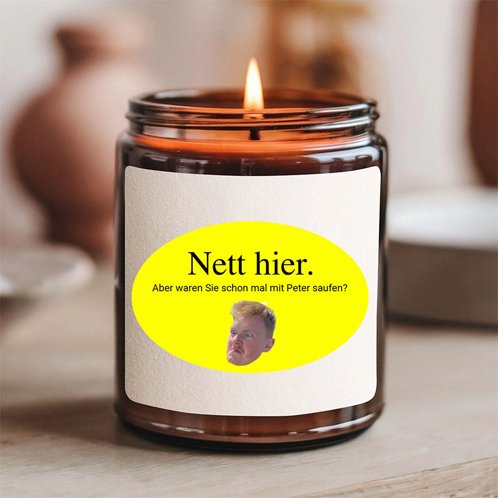 NETT HIER - Personalisierbare Duftkerze