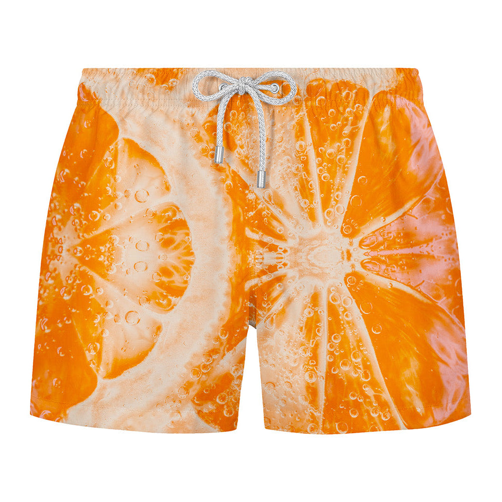 ORANGE - Premium Badeshort Fullprint