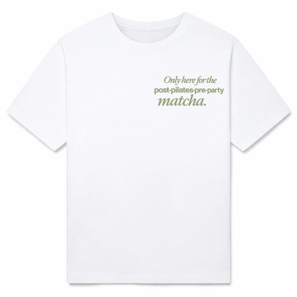POST PILATES PRE PARTY MATCHA - Premium T-Shirt Unisex