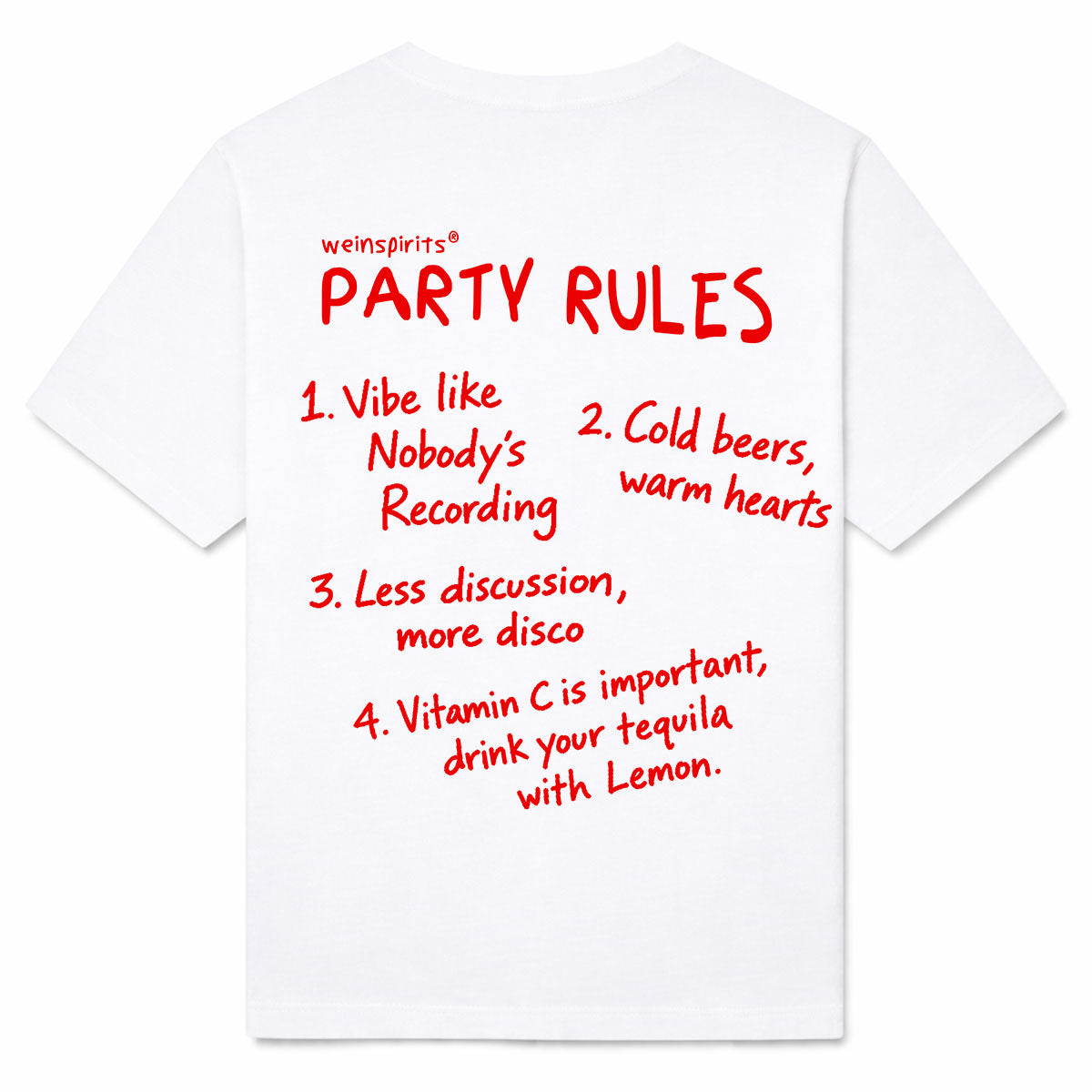 PARTY RULES - Premium T-Shirt Backprint
