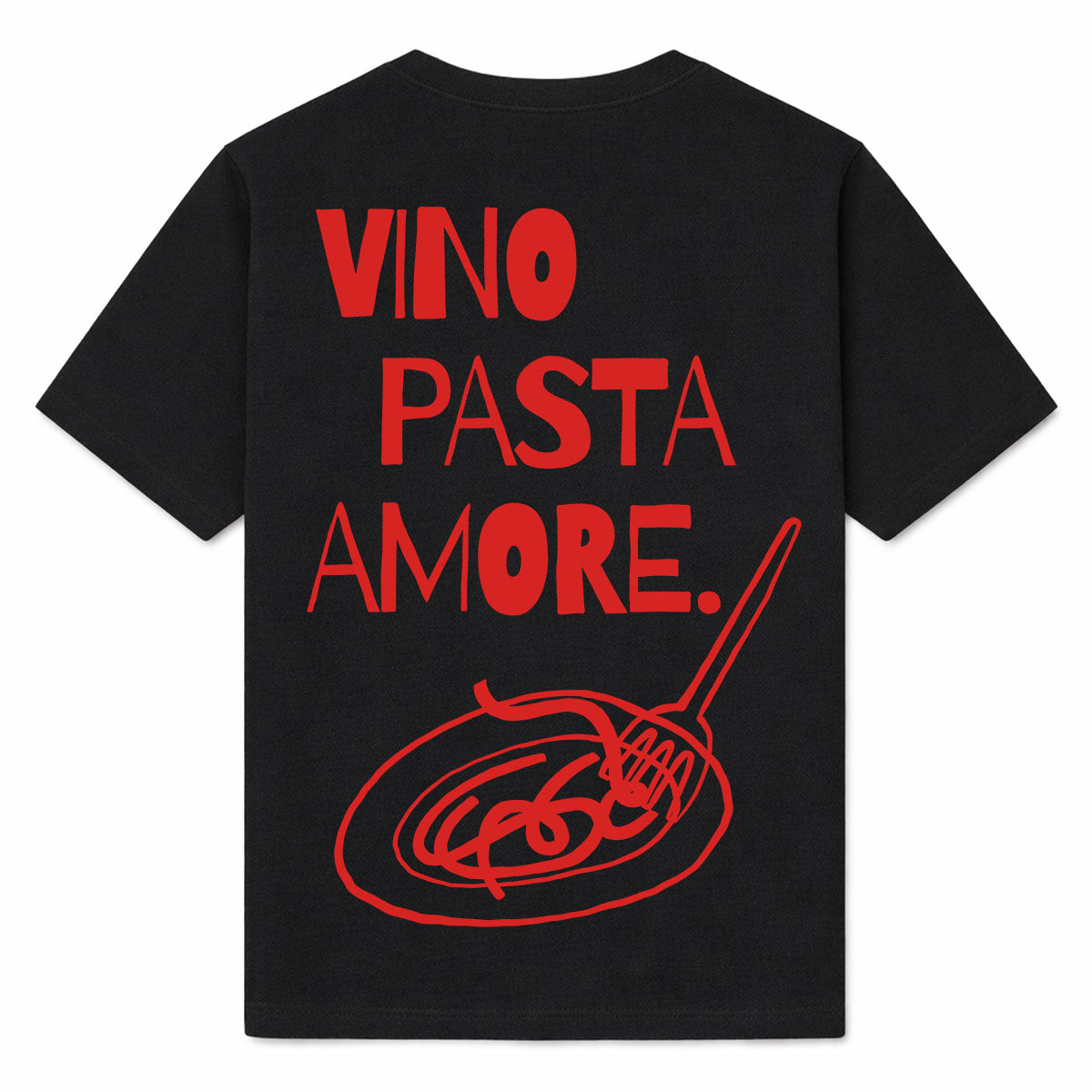 VINO PASTA AMORE - Premium T-Shirt Backprint