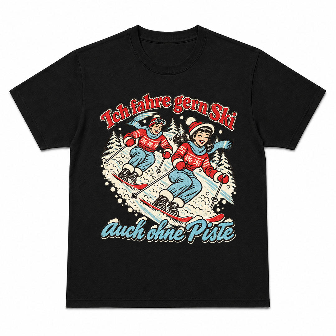 ICH FAHRE GERN SKI - Premium Unisex T-Shirt