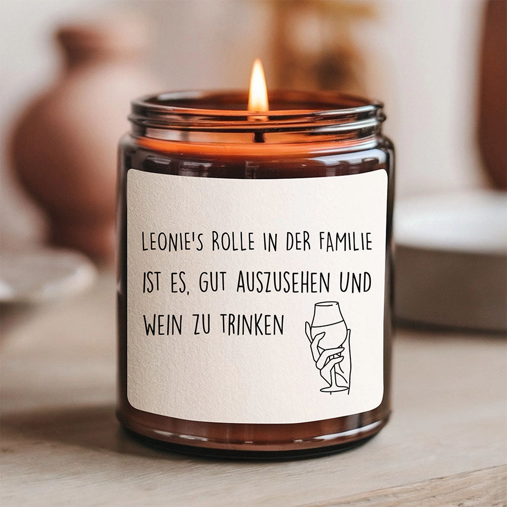 ROLLE IN DER FAMILIE - Personalisierbare Duftkerze