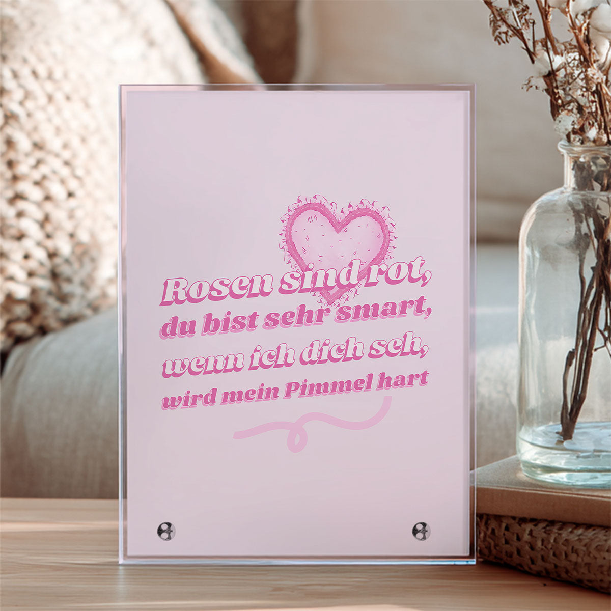 ROSEN SIND ROT - Glasaufsteller