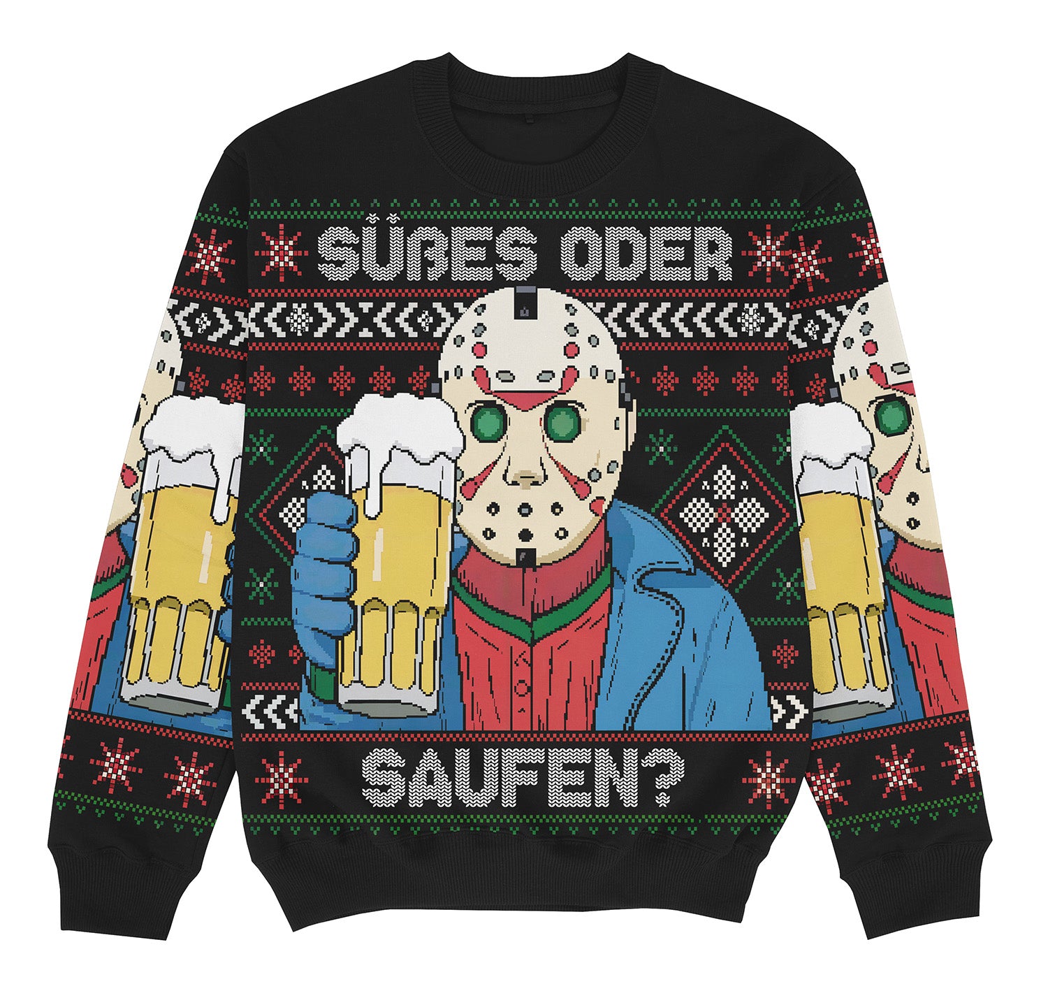 SÜßES ODER SAUFEN - Fullprint Sweater