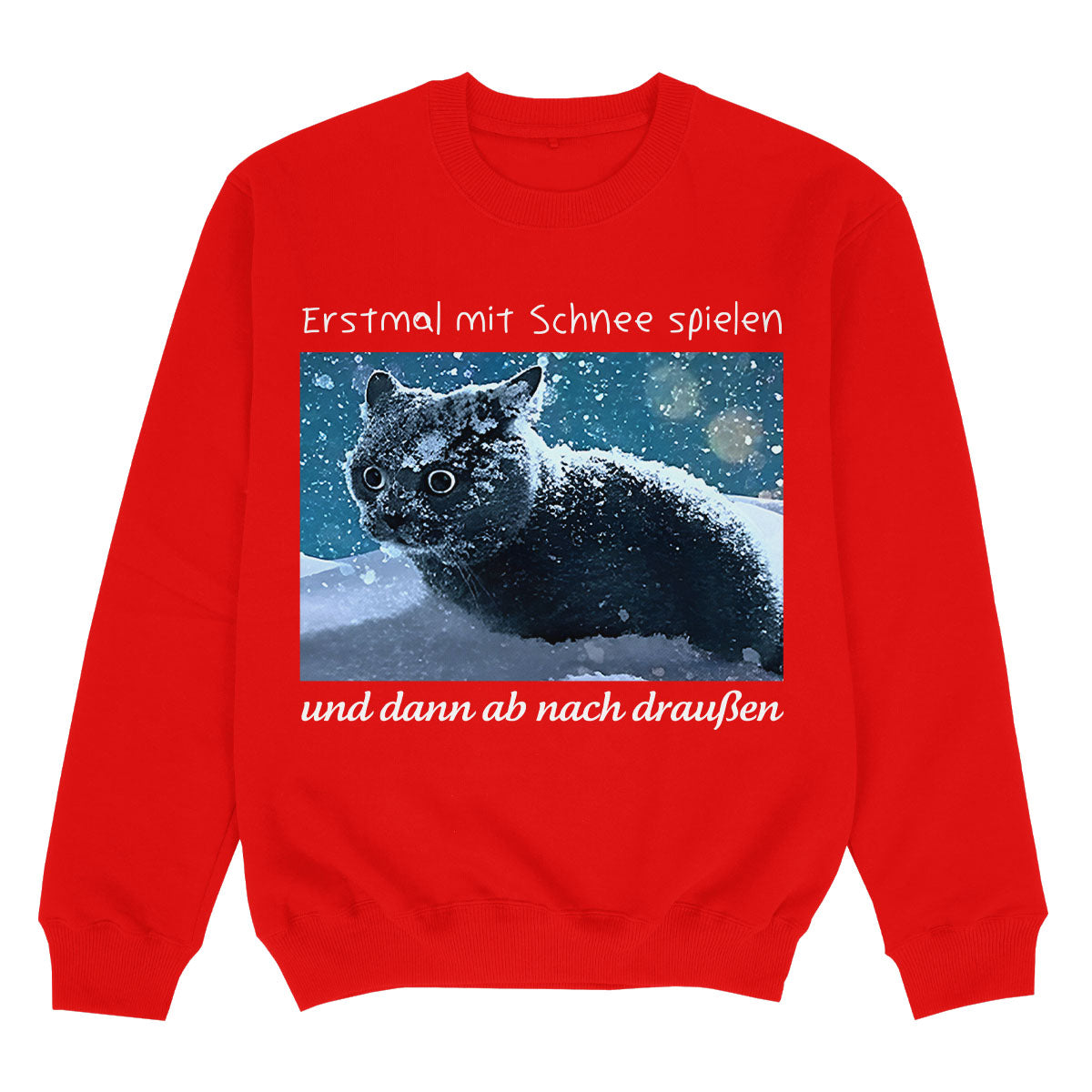 ERSTMAL MIT SCHNEE SPIELEN - Premium Sweater