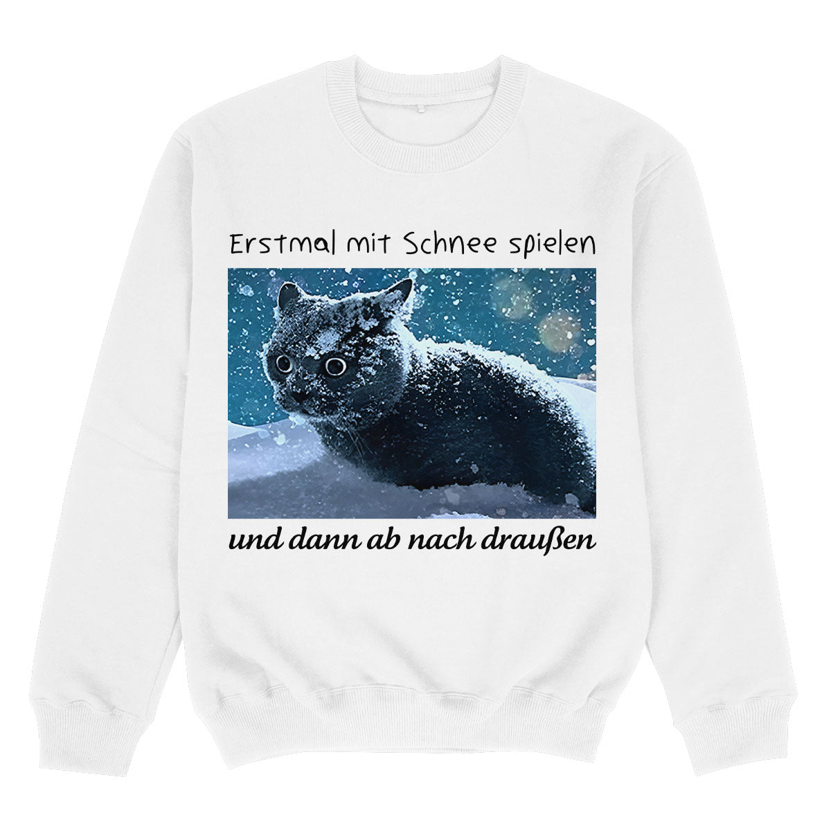 ERSTMAL MIT SCHNEE SPIELEN - Premium Sweater