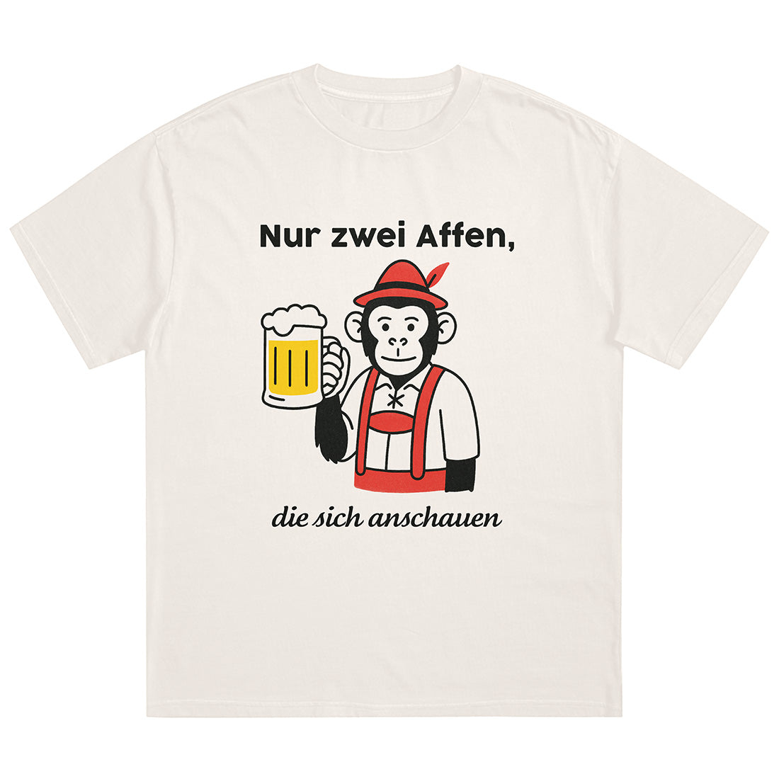 NUR ZWEI AFFEN - Premium Shirt Unisex