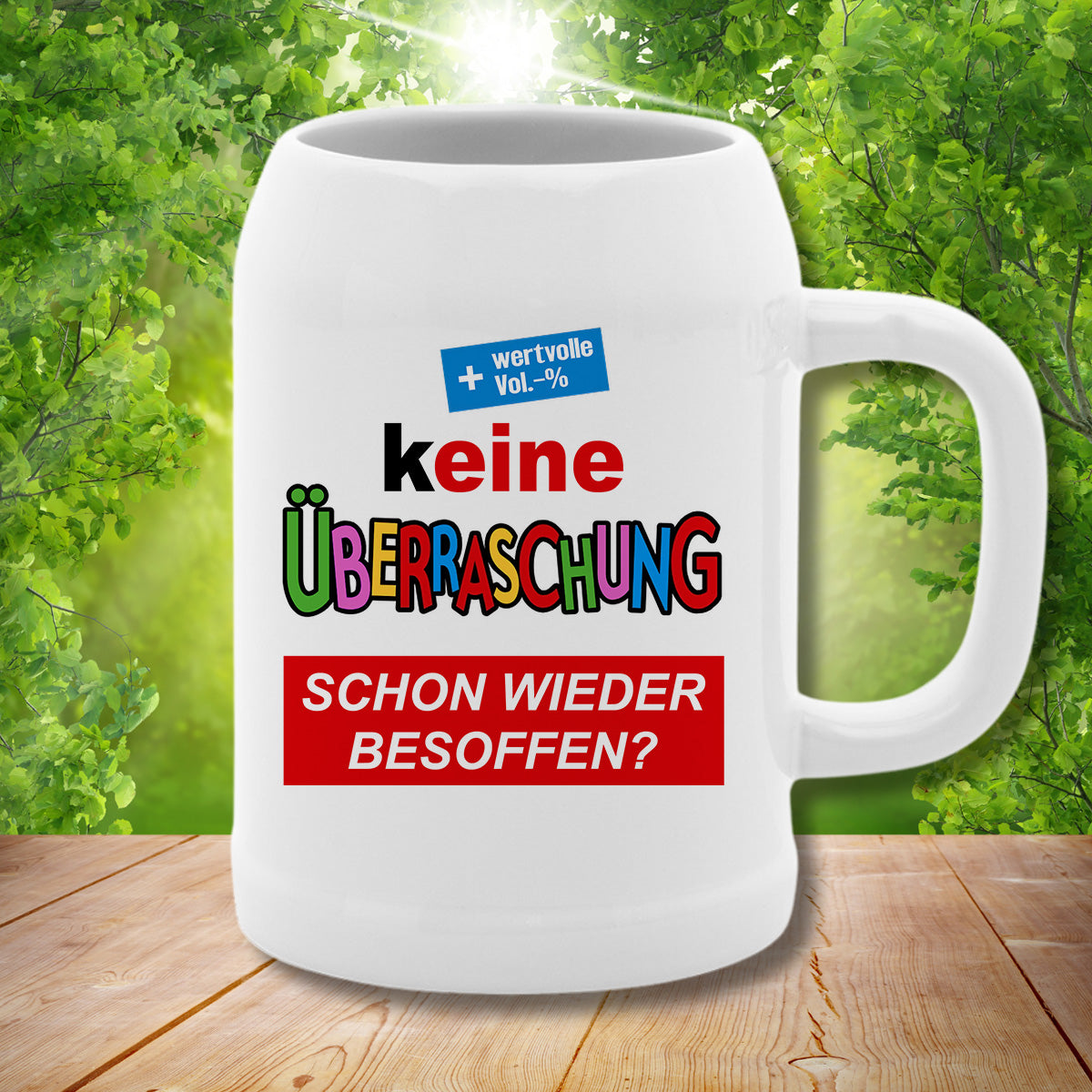 KEINE ÜBERRASCHUNG - Stein Bierkrug