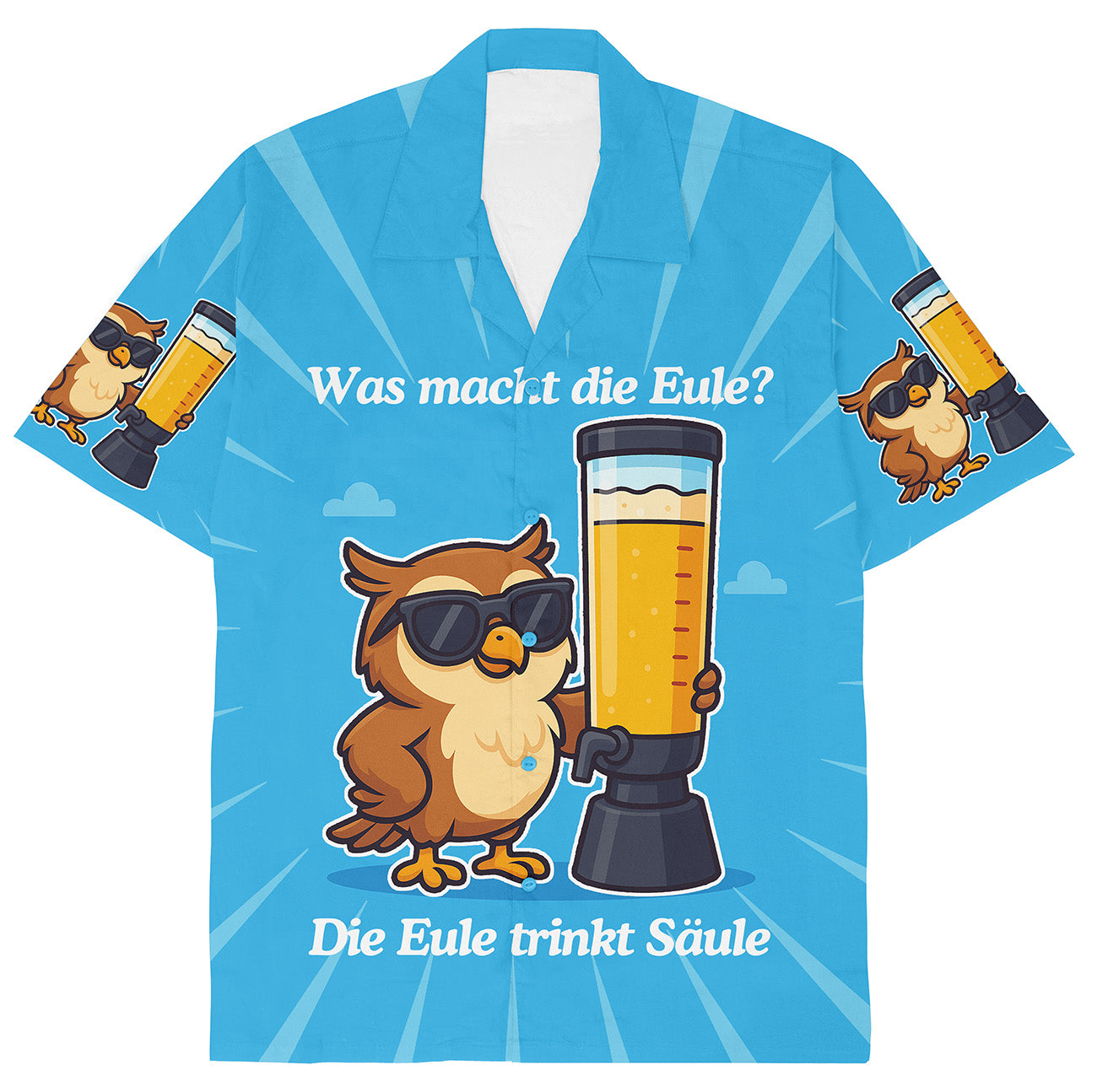 WAS MACHT DIE EULE - Hawaiihemd