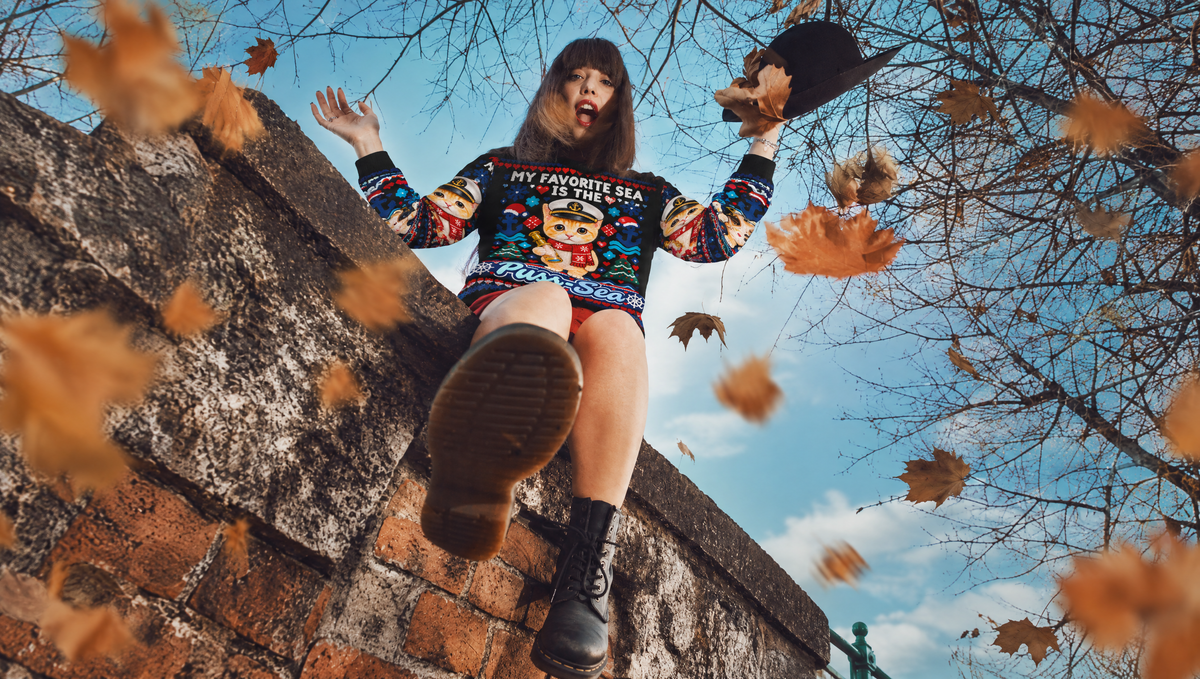 Herbstblätter und Rum Sea Sweater – Weinspirits Fall/Winter Collection