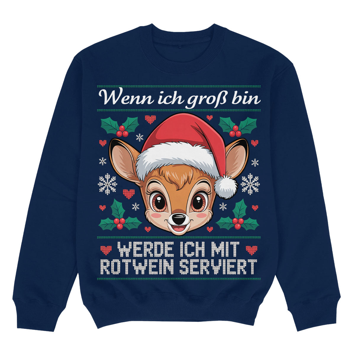 MIT ROTWEIN SERVIERT - Premium Sweater
