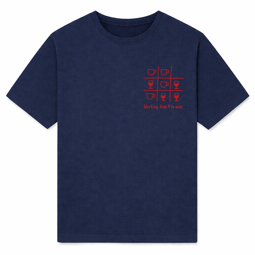 WORKING FROM 9 TO WINE - Premium T-Shirt Unisex