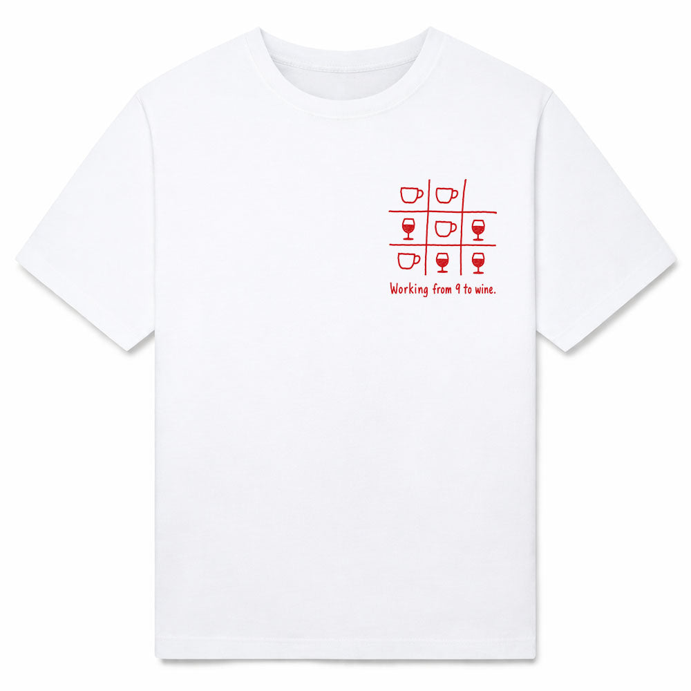 WORKING FROM 9 TO WINE - Premium T-Shirt Unisex