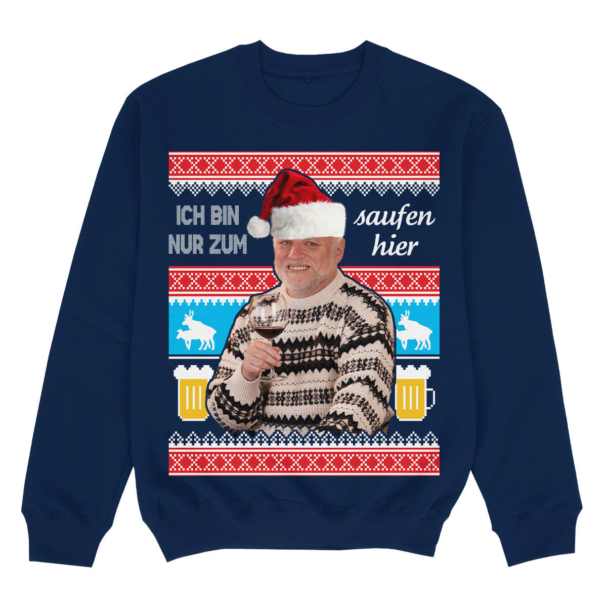NUR ZUM SAUFEN HIER - Premium Christmas Sweater