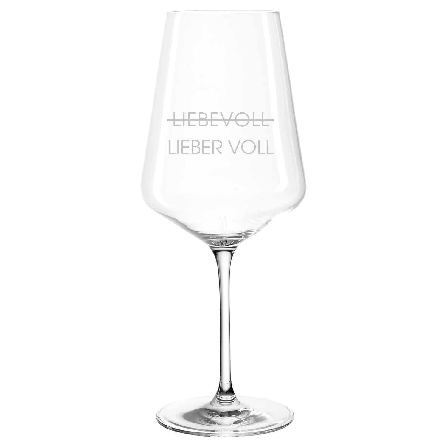 LIEBEVOLL - Graviertes Weinglas