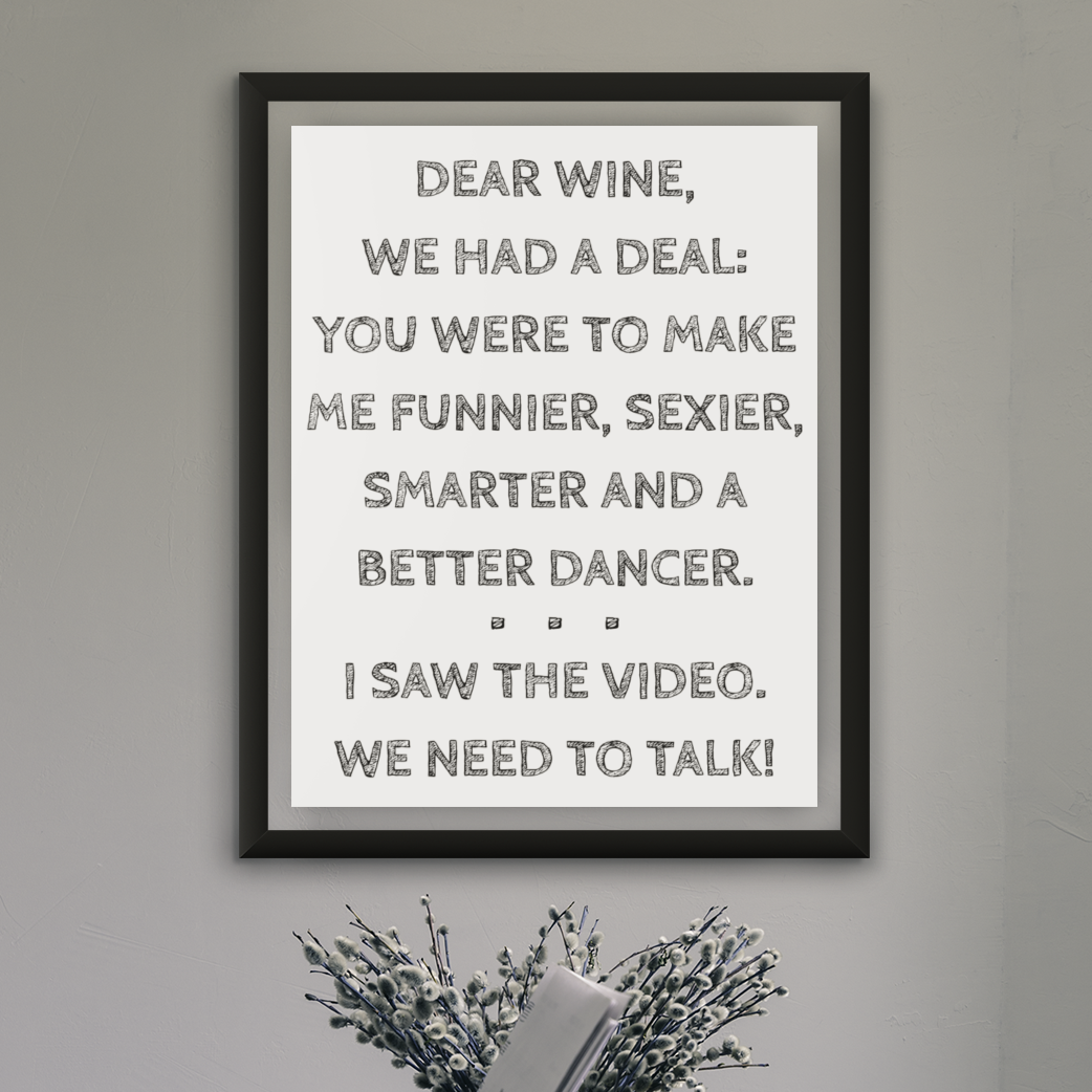 Dear Wine - Premium Poster 3:4 - Weinspirits