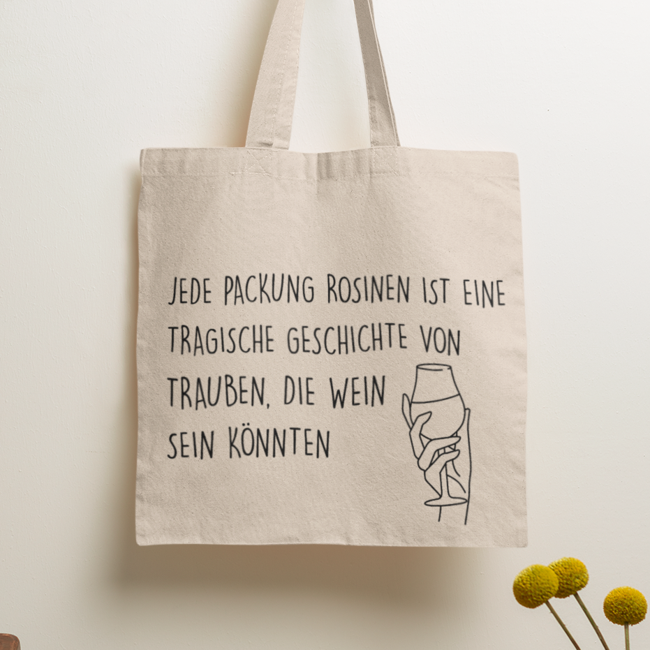 TRAGISCHE GESCHICHTE - Premium Einkaufstasche - Weinspirits